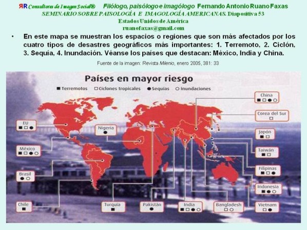 FERNANDO ANTONIO RUANO FAXAS. IMAGOLOGÍA DE LOS ESPACIOS TERRESTRES Y LOS ESPACIOS EXTRATERRESTRES. DESASTRES DE TODO TIPO EN MÉXICO. ENDOCANIBALISMO, ENDOFAGIA