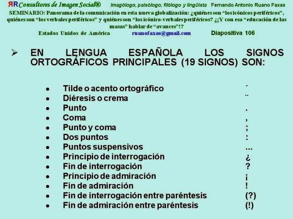 FERNANDO ANTONIO RUANO FAXAS. COMUNICACIÓN NO VERBAL Y COMUNICACIÓN VERBAL. LOS ICÓNICOS PERIFÉRICOS, LOS VERBALES PERIFÉRICOS Y LOS ICÓNICO VERBALES PERIFÉRICOS. DIAPOSITIVA 106