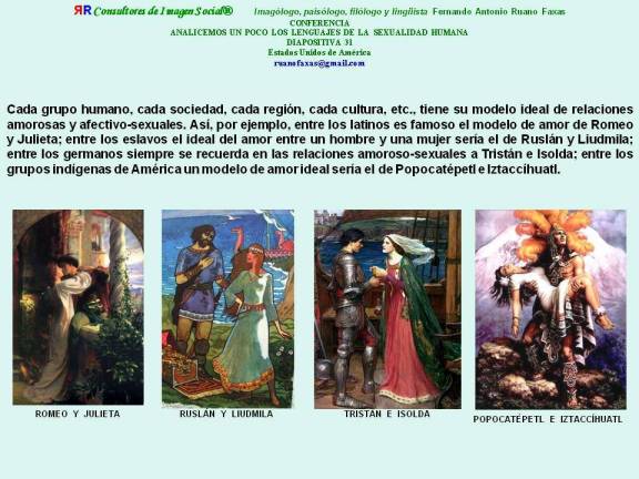 FERNANDO ANTONIO RUANO FAXAS. ROMEO Y JULIETA, TRISTÁN E ISOLDA, POPOCATÉPETL E ÍZTACCÍHUATL