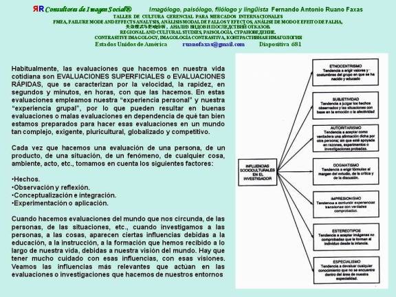 FERNANDO ANTONIO RUANO FAXAS. FMEA, EVALUACIONES DEL MUNDO. CORRUPCIÓN, MALA EDUCACIÓN, SEGREGACIÓN, RACISMO