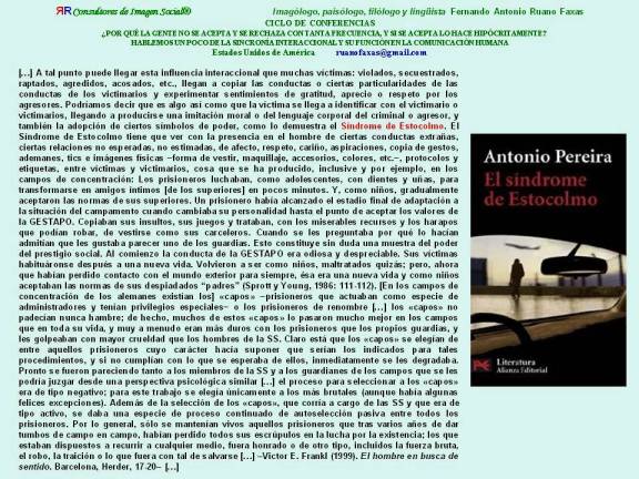 FERNANDO ANTONIO RUANO FAXAS. Síndrome de Estocolmo, Stockholm syndrome, Стокгольмский синдром