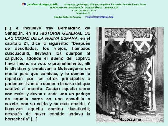 FERNANDO ANTONIO RUANO FAXAS. EL EMPERADOR DE MÉXICO MOCTEZUMA COMÍA CARNE HUMANA. ENDOFAGIA Y ENDOCANIBALISMO EN EL MÉXICO MODERNO