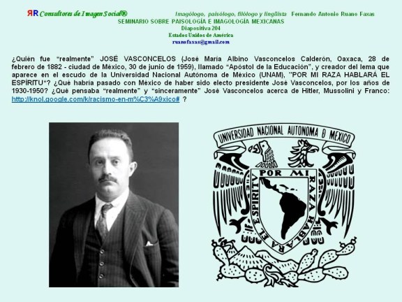 RUANO FAXAS. JOSÉ VASCONCELOS