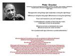 PAULINA RENDÓN AGUILAR. Peter Drucker. Management is doing things right; leadership is doing the right things. Efficiency is doing the thing right. Effectiveness is doing the right&nbsp;thing.
