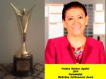 Paulina Rendon Aguilar. 2014, Kennametal. Marketing Achievement Award
