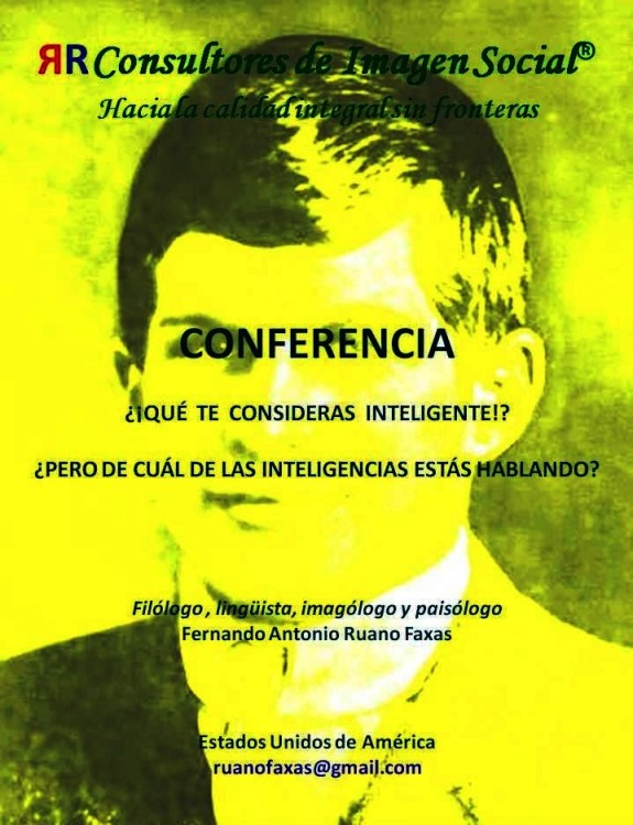 FERNANDO ANTONIO RUANO FAXAS. INTELIGENCIA, INTELLIGENCE, ИНТЕЛЛЕКТ. LAS INTELIGENCIAS MÚLTIPLES