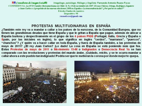 RUANO FAXAS. PROTESTAS EN ESPAÑA