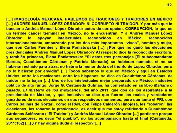 FERNANDO ANTONIO RUANO FAXAS. IMAGOLOGÍA. Traiciones y traidores en México. Andrés Manuel López Obrador, ni corrupto ni traidor