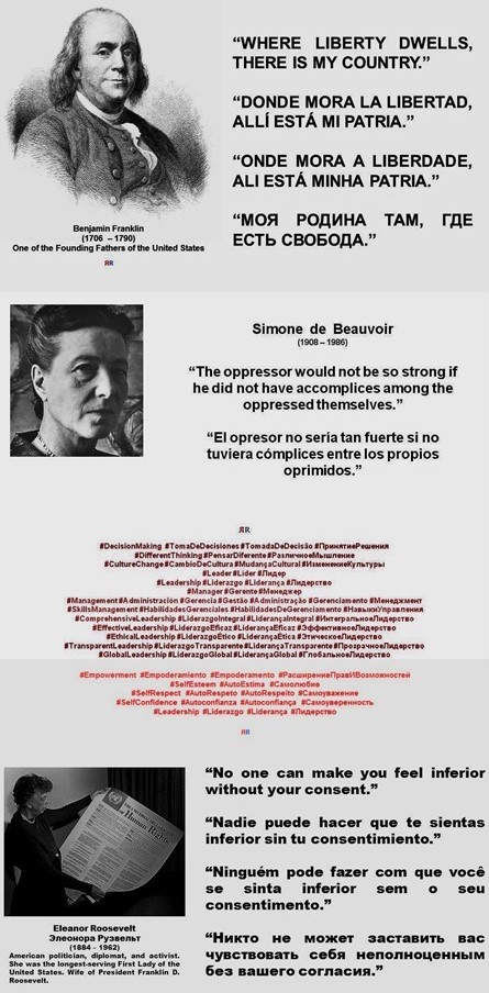 FERNANDO ANTONIO RUANO FAXAS. LIBERTAD, DERECHOS HUMANOS, ELECCIONES, DEMOCRACIA, POLÍTICA, POLÍTICOS. Franklin, Simone de Beauvoir, Roosevelt