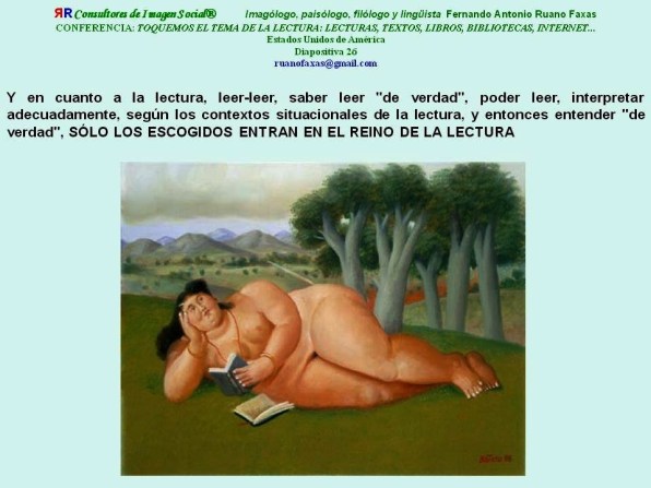 FERNANDO ANTONIO RUANO FAXAS. LIBROS, LECTURA, BOTERO, BIBLIOTECAS, EDUCACIÓN