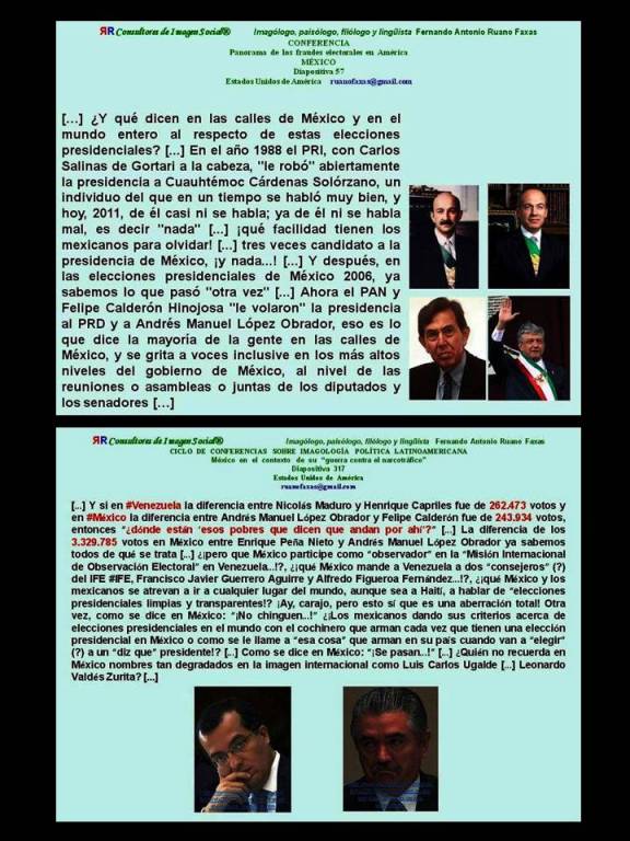FERNANDO ANTONIO RUANO FAXAS. POR QUÉ PERDIERON LAS ELECCIONES PRESIDENCIALES CUAUHTÉMOC CÁRDENAS Y ANDRÉS MANUEL LÓPEZ OBRADOR, AMLO. PORQUÉ MÉXICO LOS ABANDONÓ AL FINAL