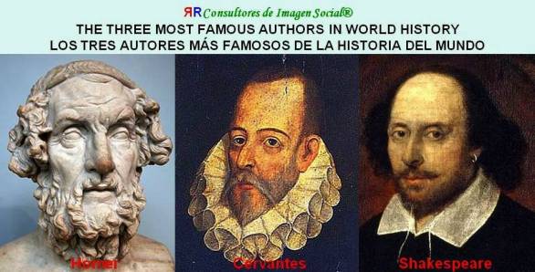 FERNANDO ANTONIO RUANO FAXAS. THE THREE MOST FAMOUS AUTHORS IN WORLD HISTORY. LOS TRES AUTORES MÁS FAMOSOS DE LA HISTORIA DEL MUNDO. LITERATURA, LITERATURE, ЛИТЕРАТУРА.