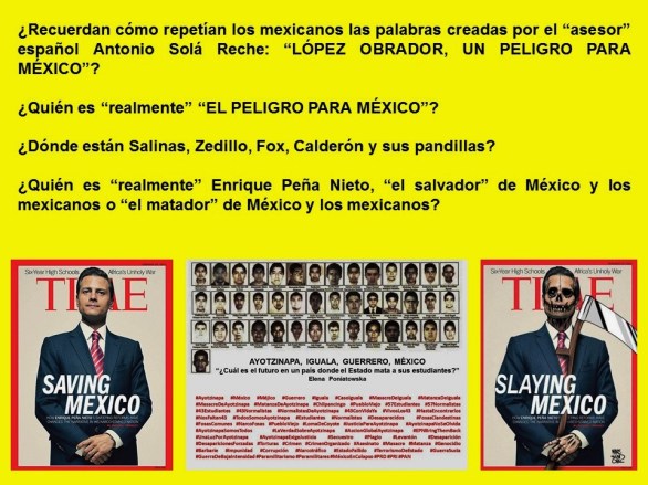 IMAGOLOGÍA, MÉXICO. LÓPEZ OBRADOR, UN PELIGRO PARA MÉXICO. PEÑA NIETO EL SALVADOR DE MÉXICO. POLÍTICA, ELECCIONES, CORRUPCIÓN, IMPUNIDAD, AYOTZINAPA