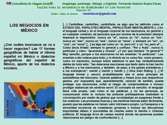 PAISOLOGÍA, IMAGOLOGÍA, IMAGEN PÚBLICA, MÉXICO, ESPAÑOL, CASTELLANO, DIALECTOS, SOCIOLECTOS, TECNOLECTOS, NEGOCIOS, COMUNICACIÓN, CANTINFLEAR