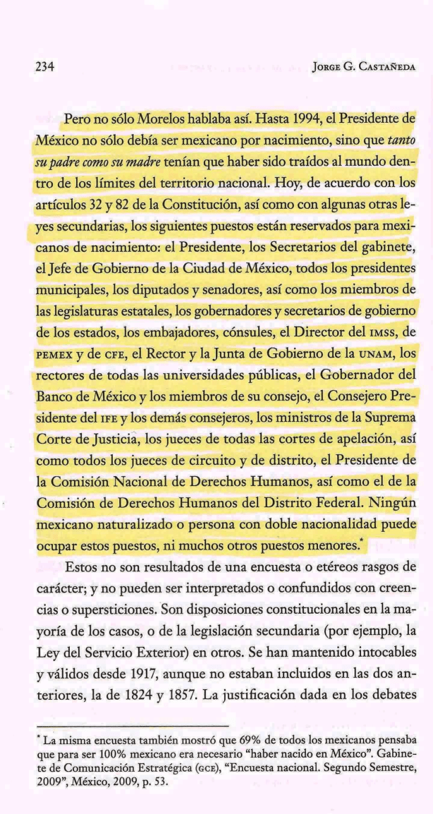 FERNANDO ANTONIO RUANO FAXAS. JORGE G. CASTAÑEDA GUTMAN Y SUS COMENTARIOS ACERCA DE LOS EXTRANJEROS EN MÉXICO