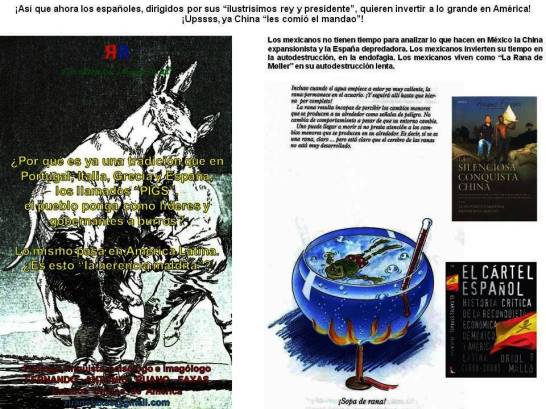 FERNANDO ANTONIO RUANO FAXAS. Así que ahora los españoles, dirigidos por sus ILUSTRÍSIMOS rey y presidente, quieren invertir a lo grande en América. Upssss, ya China les comió el mandao.