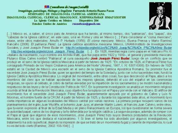 FERNANDO ANTONIO RUANO FAXAS. José Joaquín Pérez Budar EL PATRIARCA PÉREZ, PAPA DE MÉXICO Y DE AMÉRICA