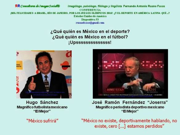 FERNANDO ANTONIO RUANO FAXAS. MÉXICO, DEPORTES, FÚTBOL. HUGO SÁNCHEZ, México sufrirá. JOSÉ RAMÓN FERNÁNDEZ JOSERRA, México no existe, deportivamente hablando, no existe, cero, estamos perdidos.