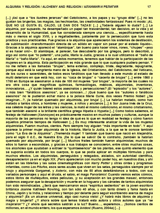FERNANDO ANTONIO RUANO FAXAS. ALQUIMIA Y RELIGIÓN, ALCHEMY AND RELIGION, АЛХИМИЯ И РЕЛИГИЯ