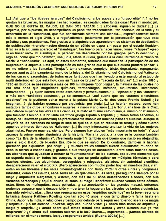 FERNANDO ANTONIO RUANO FAXAS. ALQUIMIA Y RELIGIÓN, ALCHEMY AND RELIGION, АЛХИМИЯ И РЕЛИГИЯ