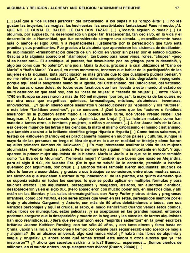 FERNANDO ANTONIO RUANO FAXAS. ALQUIMIA Y RELIGIÓN, ALCHEMY AND RELIGION, АЛХИМИЯ И РЕЛИГИЯ