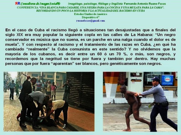 FERNANDO ANTONIO RUANO FAXAS. CUBA, RACISM AND DISCRIMINATION. RACISMO Y DISCRIMINACIÓN. TORTURAS TORTURA PSICOLÓGICAS Y FÍSICAS