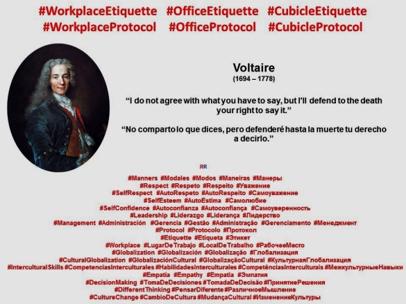 Fernando Antonio Ruano Faxas. VOLTAIRE. I do not agree with what you have to say, but I'll defend to the death your right to say it. No comparto lo que dices, pero defenderé hasta la muerte tu derecho a decirlo.