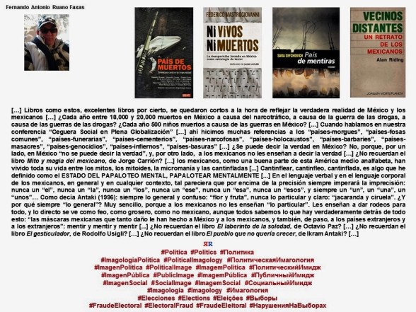 FERNANDO ANTONIO RUANO FAXAS. Imagología, Imagology, Имагология. México, Méjico, Mexiko, Mexique, Мексика