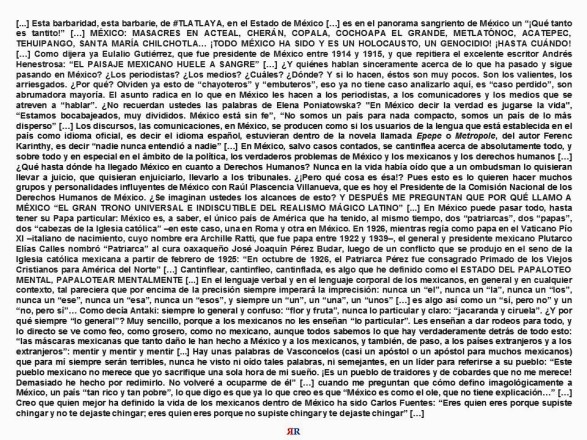 FERNANDO ANTONIO RUANO FAXAS. IMAGOLOGÍA, BARBARIE, GENOCIDIO, MASACRE, CRÍMENES, ASESINATOS, MÉXICO, TLATLAYA, ACTEAL, CHERÁN, COPALA, COCHOAPA EL GRANDE, METLATÓNOC, ACATEPEC, TEHUIPANGO, SANTA MARÍA CHILCHOTLA