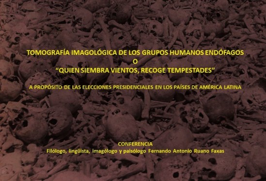 Fernando Antonio Ruano Faxas. Imagología. TOMOGRAFÍA IMAGOLÓGICA DE LOS GRUPOS HUMANOS ENDÓFAGOS O QUIEN SIEMBRA VIENTOS, RECOGE TEMPESTADES. A PROPÓSITO DE LAS ELECCIONES PRESIDENCIALES EN LOS PAÍSES DE AMÉRICA