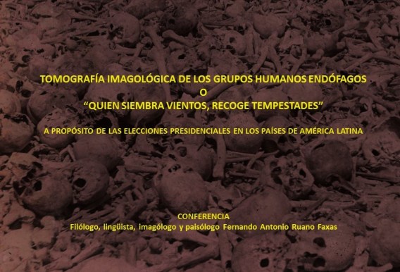 Fernando Antonio Ruano Faxas. Imagología. TOMOGRAFÍA IMAGOLÓGICA DE LOS GRUPOS HUMANOS ENDÓFAGOS O QUIEN SIEMBRA VIENTOS, RECOGE TEMPESTADES. A PROPÓSITO DE LAS ELECCIONES PRESIDENCIALES EN LOS PAÍSES DE AMÉRICA