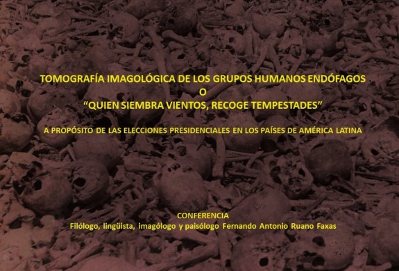 Fernando Antonio Ruano Faxas. Imagología. TOMOGRAFÍA IMAGOLÓGICA DE LOS GRUPOS HUMANOS ENDÓFAGOS O QUIEN SIEMBRA VIENTOS, RECOGE TEMPESTADES. A PROPÓSITO DE LAS ELECCIONES PRESIDENCIALES EN LOS PAÍSES DE AMÉRICA