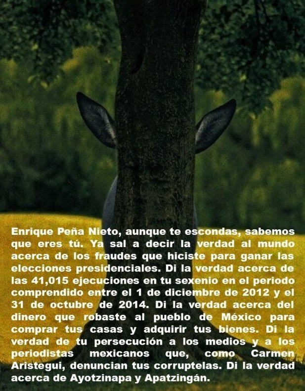 ENRIQUE PEÑA NIETO, BURRO, ASNO, ANIMAL, MÉXICO, ELECCIONES, MUERTOS, DESAPARECIDOS, AYOTZINAPA, APATZINGÁN, MIGRACIÓN, MIGRANTES, ELECCIONES, PRI