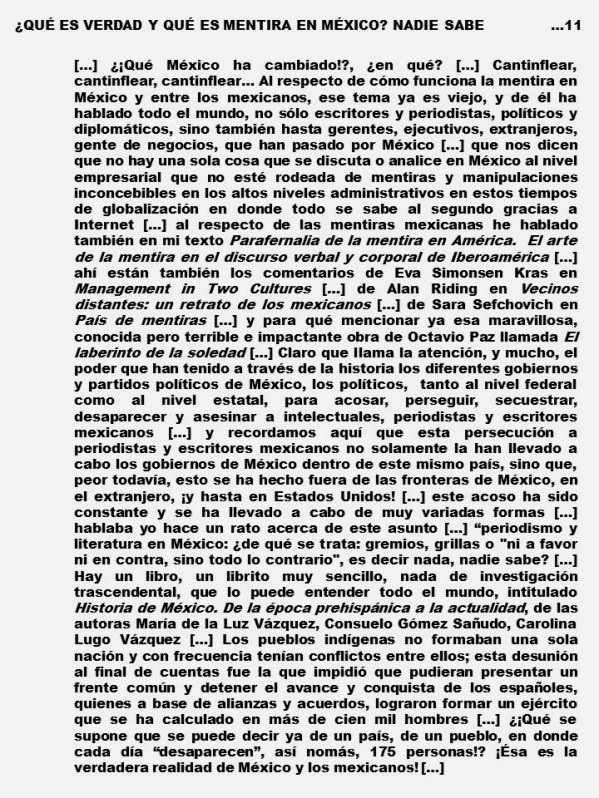 FERNANDO ANTONIO RUANO FAXAS. QUÉ ES VERDAD Y QUÉ ES MENTIRA EN MÉXICO. NADIE SABE. CONFERENCIA, IMAGOLOGÍA, ELECCIONES, CORRUPCIÓN, IMPUNIDAD, MUERTOS, DESAPARECIDOS, AYOTZINAPA