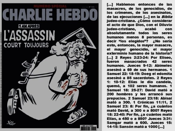 CHARLIE HEBDO, ШАРЛИ ЭБДО. DIOS, GOD, DEUS, БОГ. BIBLIA, BIBLE, БИБЛИЯ, BIBEL. TERRORISMO, TERRORISM, TERRORISME, ТЕРРОРИЗМ‬