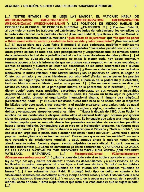 FERNANDO ANTONIO RUANO FAXAS. PAISOLOGÍA, IMAGOLOGÍA. ALQUIMIA Y RELIGIÓN, ALCHEMY AND RELIGION. JUAN PABLO II, BENEDICTO XVI, FRANCISCO, VATICANO, MACIEL, LEGIONARIOS DE CRISTO, PEDERASTIA, PEDOFILIA