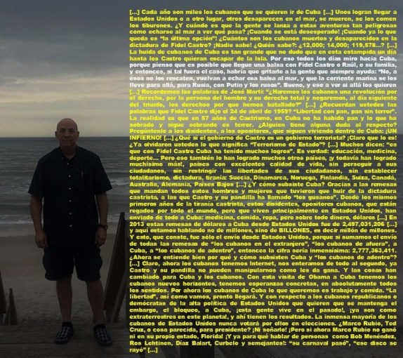 FERNANDO ANTONIO RUANO FAXAS. CUBA, CUBANOS, FIDEL CASTRO, RAÚL, OBAMA, BLOQUEO, EMBARGO, INTERNET, DERECHOS HUMANOS, ELECCIONES, DICTADURA, TIRANÍA, MARCO RUBIO, TED CRUZ, ROBERT BOB MENENDEZ, ILEANA ROS-LEHTINE