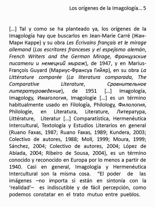FERNANDO ANTONIO RUANO FAXAS. IMAGOLOGÍA, IMAGOLOGY, ИМАГОЛОГИЯ, IMAGOLOGIE. FILOLOGÍA, PHILOLOGY, ФИЛОЛОГИЯ, PHILOLOGIE. LITERATURA, LITERATURE, ЛИТЕРАТУРА, LITTÉRATURE, LITERATUR. TRADUCCIÓN, TRANSLATION 5