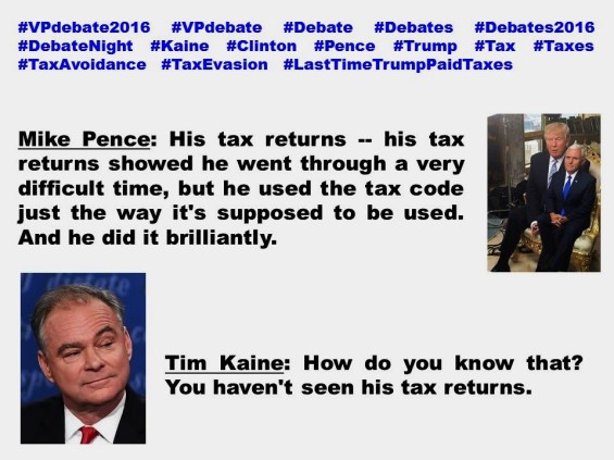 debate-debates-election-elecciones-tim-kaine-mike-pence-donald-trump-tax-taxes-tax-avoidance-tax-evasion-hillary-clinton