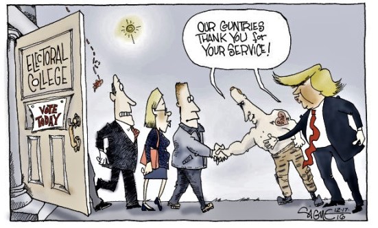 Signe cartoon SIGN18e Electoral Collegs