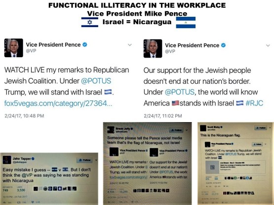 fernando-antonio-ruano-faxas-imagologia-vice-president-mike-pence-functional-illiteracy-in-the-workplace-twitter-flag-bandera-israel-nicaragua-jake-tapper-bradd-jaffy-scott-bixby