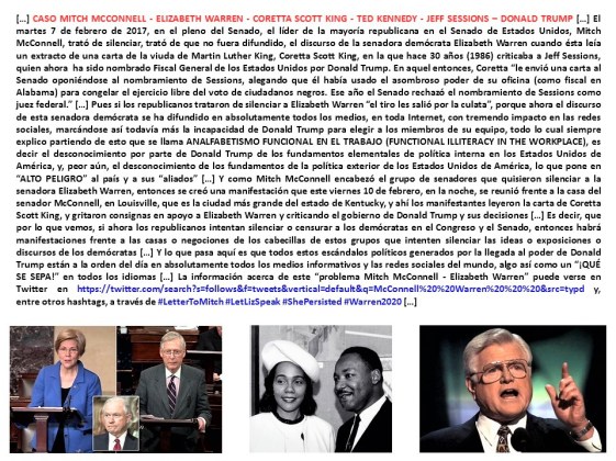 mitch-mcconnell-elizabeth-warren-coretta-scott-king-ted-kennedy-jeff-sessions-donald-trump-hillary-clinton-election-elecciones