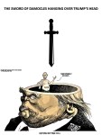 THE SWORD OF DAMOCLES HANGING OVER TRUMP_S HEAD.RUSSIA,RUSIA,PUTIN,KREMLIN,ELECTION,ELECCIONES,CLINTON,OBAMA,GOP,MAGA,OBAMACARE,TRUMPCARE
