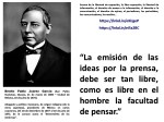 Fernando Antonio Ruano Faxas. Imagología. Periodismo, Journalism, Jornalismo, Журналистика. México, Benito Juárez, La emisión de las ideas por la prensa, debe ser tan&nbsp;lib