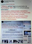 FERNANDO ANTONIO RUANO FAXAS. IMAGOLOGÍA, PAISOLOGÍA, MÉXICO, PRIMER LUGAR EN ASESINATOS DE PERIODISTAS. PERIODISMO, ELECCIONES, CORRUPCIÓN, MUERTOS, DESAPARECIDOS, NARCOTRÁFICO,&nbsp;NA
