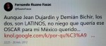 fernando antonio ruano faxas. imagologÍa, paisologÍa, cine, premio oscar, hollywood, mexico, mexicanos, demiÁn bichir, jean&nbsp;dujardin