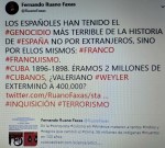 FERNANDO ANTONIO RUANO FAXAS. ESPAÑA, ESPAÑOLES, CONQUISTA, COLONIA, MÉXICO, GENOCIDIO, HOLOCAUSTO, MUERTOS, VALERIANO WEYLER, CUBA, CUBANOS, TERRORISMO, INQUISICIÓN, FRANCO,&nbsp;VATICANO
