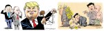 Trump, Putin, Xi Jinping, United States Of America, Russia, Rusia, China, Leadership, Liderazgo, Election, Elecciones, Management, Cartoon, Caricatura, Venezuela, Cuba, Nicaragua, North Korea, Corea del&nbsp;Norte