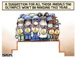 STEVE SACK. CARTOON. WORLD, MUNDO, PANDEMIC, PANDEMIA, CRISIS, CORONAVIRUS, COVID-19. THANK YOU DOCTORS, NURSES, AND MEDICAL WORKERS. GRACIAS MÉDICOS, ENFERMERAS Y TRABAJADORES&nbsp;HOSPITALARIOS