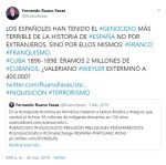 Fernando Antonio Ruano Faxas. España, Coronavirus, Covid-19, Genocidio, Francisco Franco, Franquismo, Corrupción, Memoria Histórica, Rey Juan Carlos, Cuba, Valeriano Weyler, Conquista,&nbsp;Colonia
